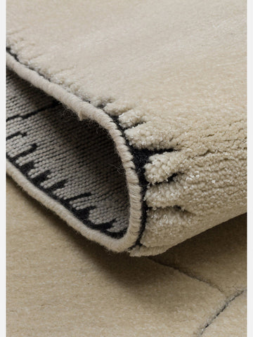 Dakar Series Wool, Rayon and Polyester Blend Handwoven Rug IVORY