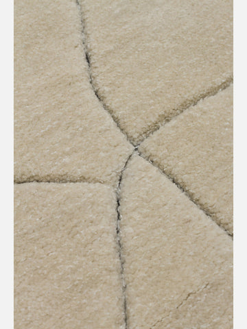 Dakar Series Wool, Rayon and Polyester Blend Handwoven Rug IVORY