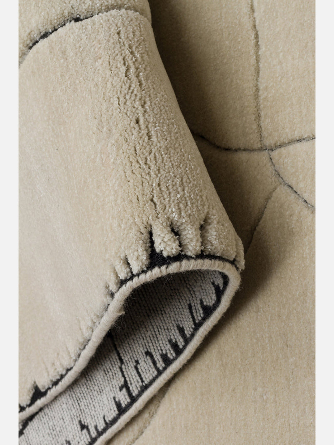 Dakar Series Wool, Rayon and Polyester Blend Handwoven Rug IVORY