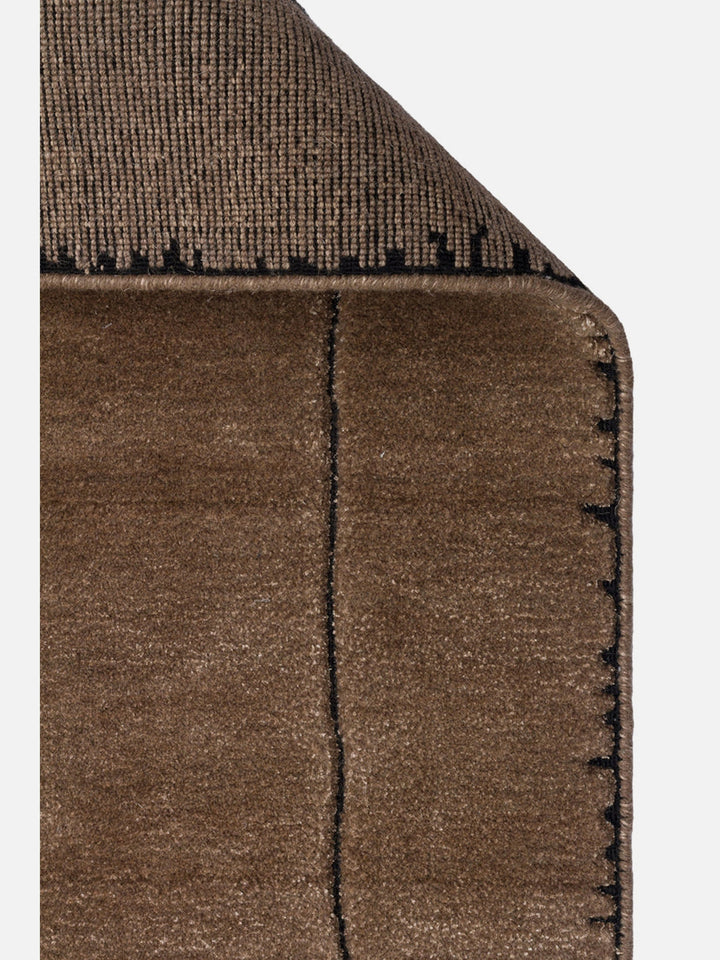 Dakar Series Wool, Rayon and Polyester Blend Handwoven Rug TAUPE
