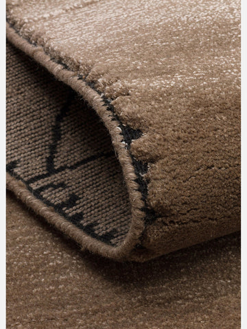 Dakar Series Wool, Rayon and Polyester Blend Handwoven Rug TAUPE