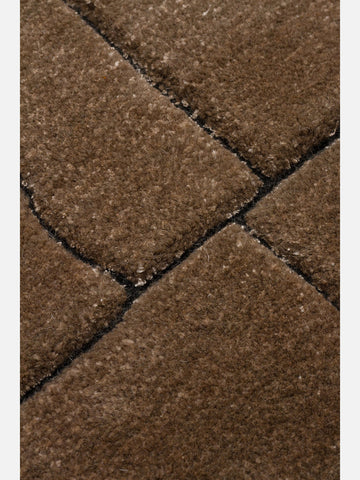 Dakar Series Wool, Rayon and Polyester Blend Handwoven Rug TAUPE