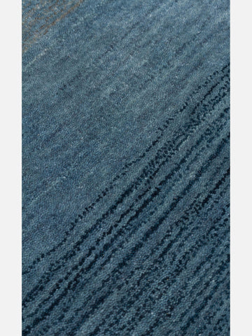 Donatella Serisi %100 Yeni Zelanda Yünü El Dokuma Gradyan Salon Oturma Odası Halı NAVY GREY - Carpetdocia