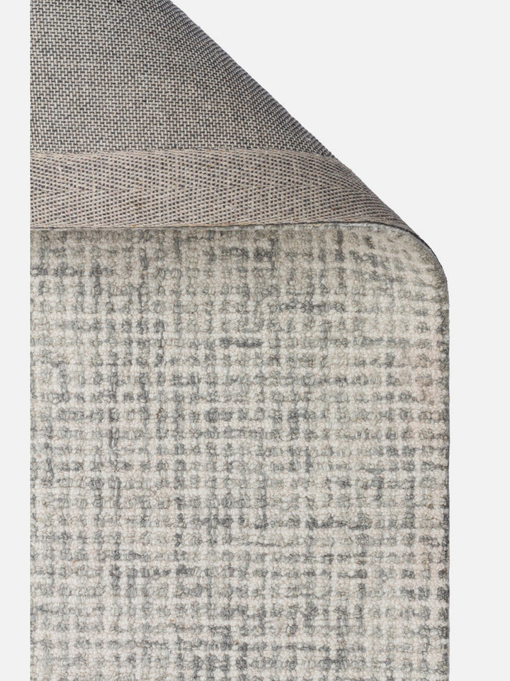Dublin Series Wool and Cotton Blend Handwoven Rug SILVER