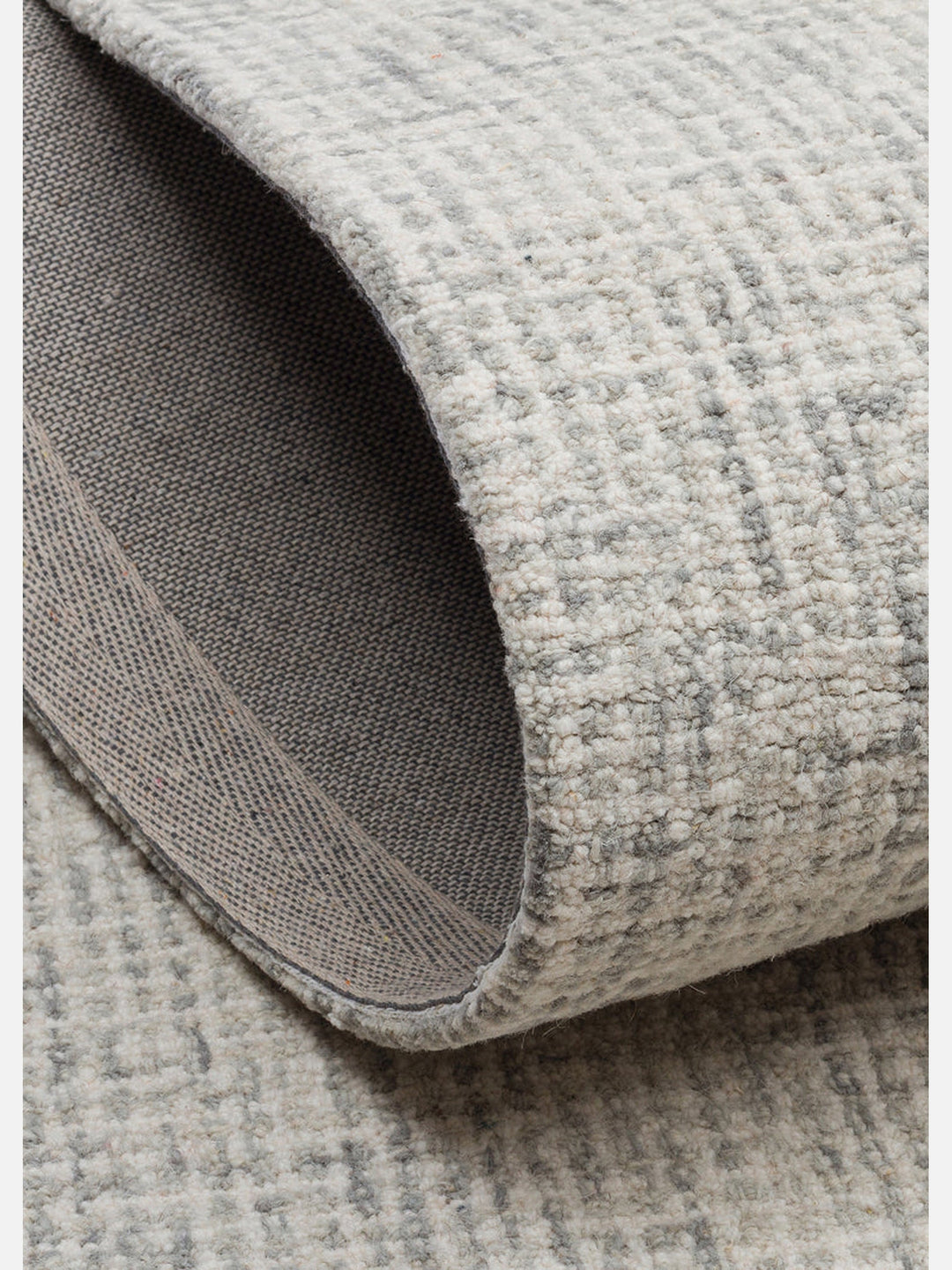 Dublin Series Wool and Cotton Blend Handwoven Rug SILVER