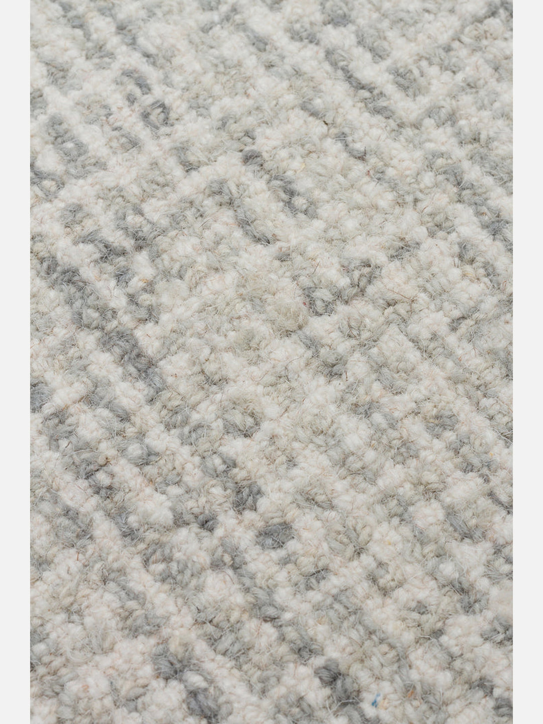 Dublin Series Wool and Cotton Blend Handwoven Rug SILVER