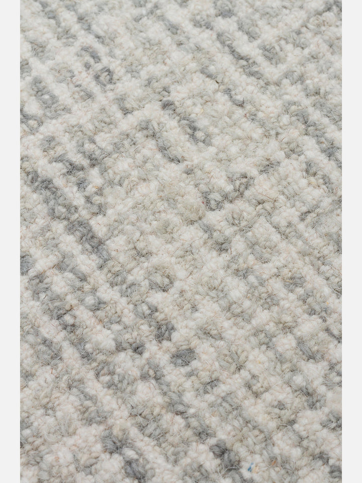 Dublin Series Wool and Cotton Blend Handwoven Rug SILVER