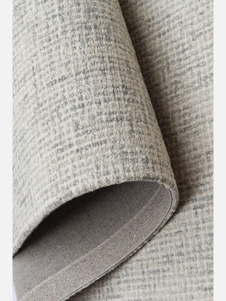 Dublin Series Wool and Cotton Blend Handwoven Rug SILVER