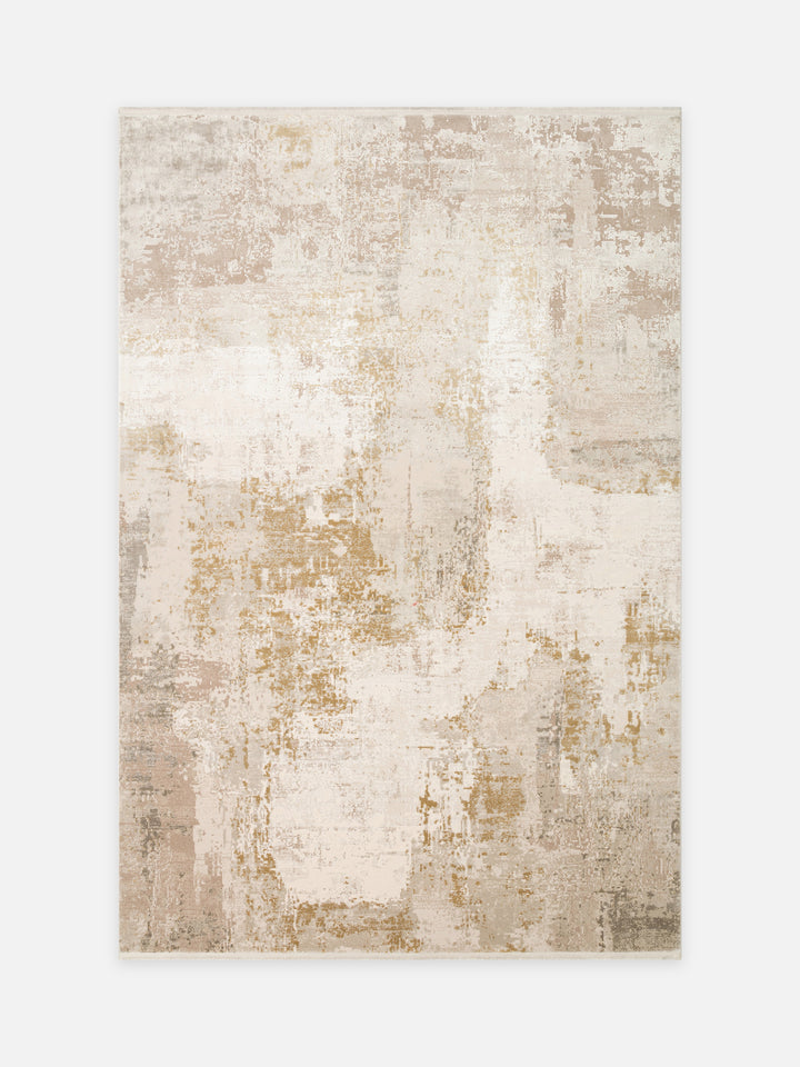 Elegant Özel Işıltılı Yüksek Kaliteli Sık Dokuma Salon Oturma Odası Koridor Modern Halı 34CREAMGOLDX - Carpetdocia - kusbakisi