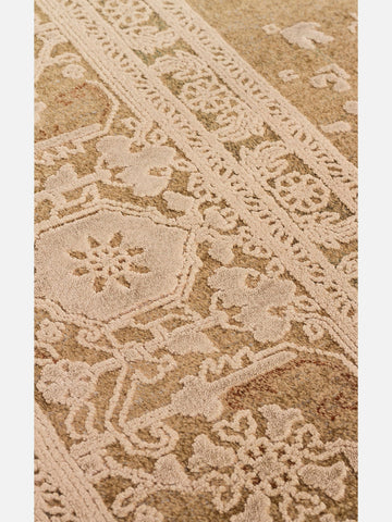 Golden Serisi %100 Naturel Yumuşak Dokulu Vintage Esintilere Sahip Sık Dokuma Salon Halısı 02 BRONZE - Carpetdocia