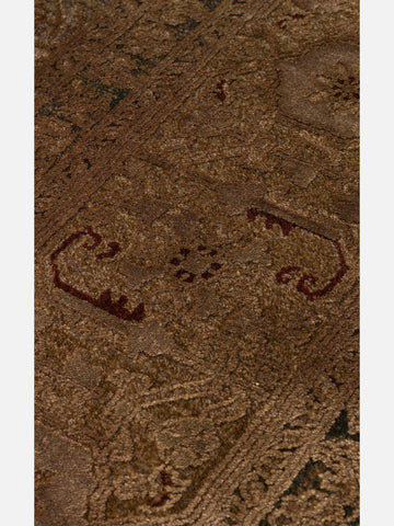 Golden Serisi %100 Naturel Yumuşak Dokulu Vintage Esintilere Sahip Sık Dokuma Salon Halısı 02 BRONZE - Carpetdocia