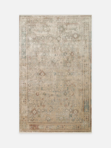 Golden Serisi %100 Naturel Yumuşak Dokulu Vintage Esintilere Sahip Sık Dokuma Salon Halısı 03 BEIGE - Carpetdocia - kusbakisi