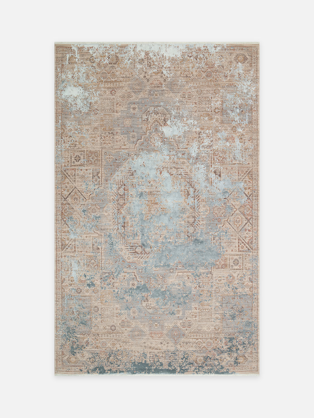 Göreme Serisi Yüksek Alçak Dokulu Yüksek Kaliteli Sık Dokuma Modern Salon Halısı 03 GREY - Carpetdocia - kusbakisi