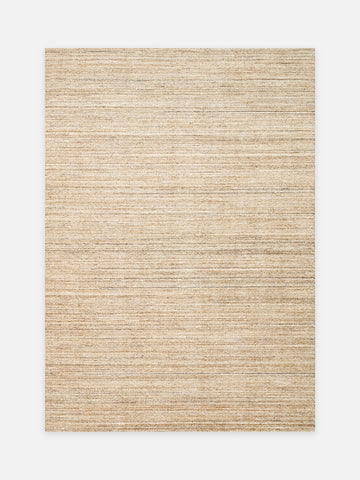 Helsinki Serisi %100 Naturel Yün ve Viskon El Dokuma Modern İskandinav Salon Oturma Odası Halı BEIGE - Carpetdocia - kusbakisi