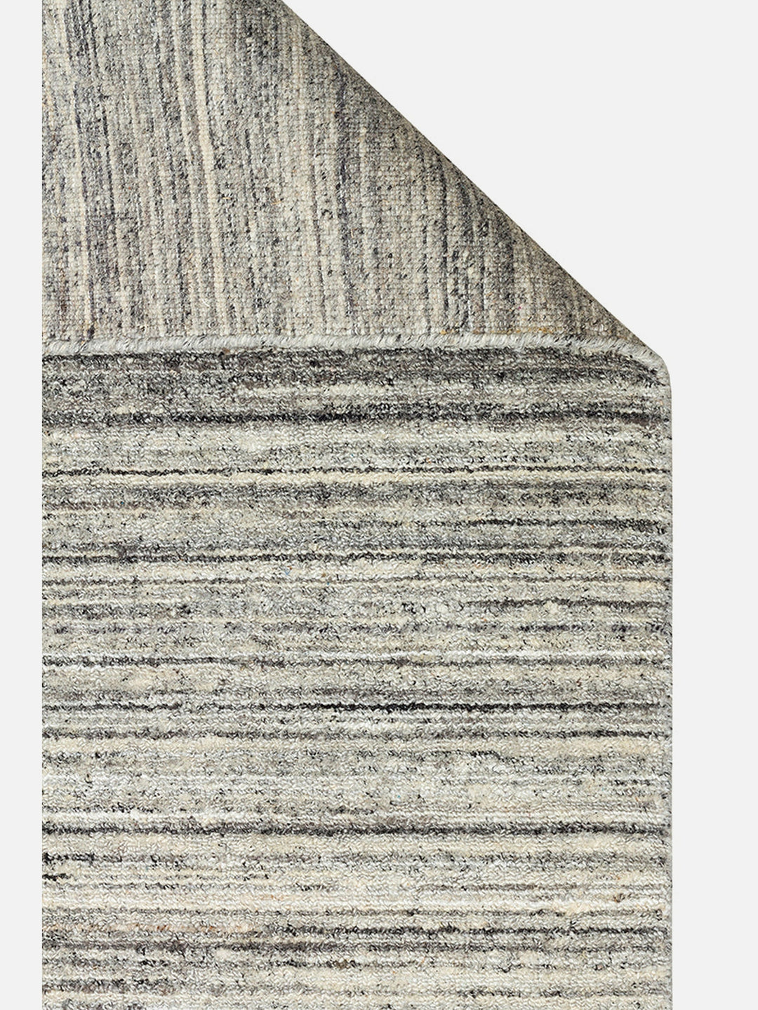Helsinki Serisi %100 Naturel Yün ve Viskon El Dokuma Modern İskandinav Salon Oturma Odası Halı GREY - Carpetdocia