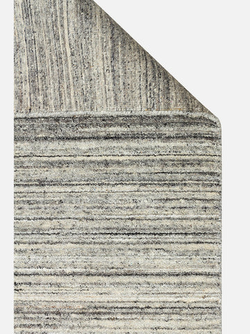 Helsinki Serisi %100 Naturel Yün ve Viskon El Dokuma Modern İskandinav Salon Oturma Odası Halı GREY - Carpetdocia