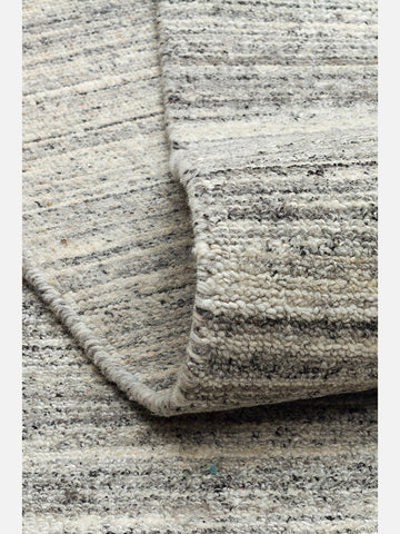 Helsinki Serisi %100 Naturel Yün ve Viskon El Dokuma Modern İskandinav Salon Oturma Odası Halı GREY - Carpetdocia