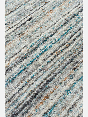 Helsinki Serisi %100 Naturel Yün ve Viskon El Dokuma Modern İskandinav Salon Oturma Odası Halı MRN - Carpetdocia