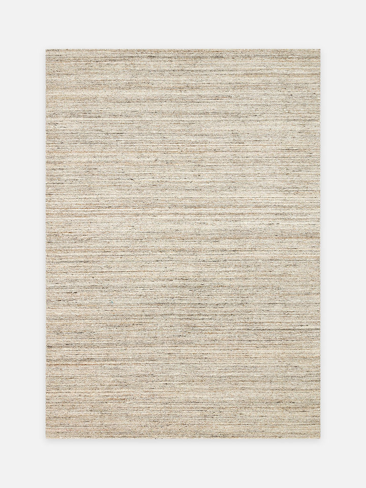 Helsinki Serisi %100 Naturel Yün ve Viskon El Dokuma Modern İskandinav Salon Oturma Odası Halı STONE - Carpetdocia - kusbakisi