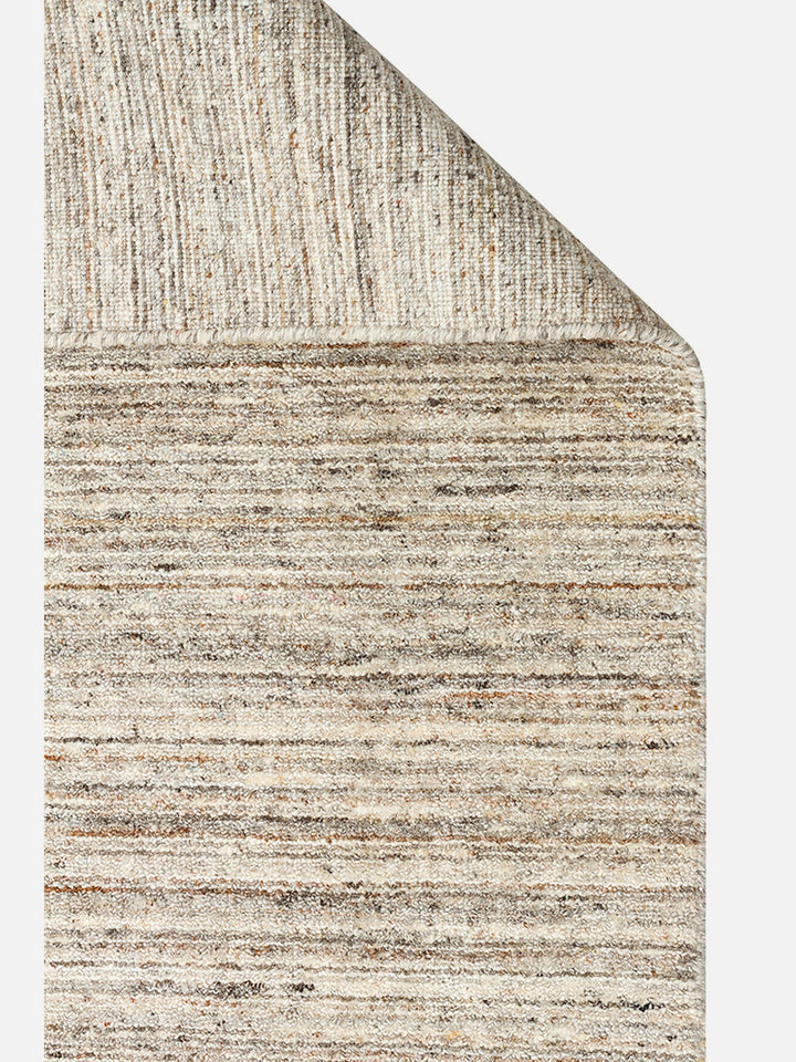 Helsinki Serisi %100 Naturel Yün ve Viskon El Dokuma Modern İskandinav Salon Oturma Odası Halı STONE - Carpetdocia