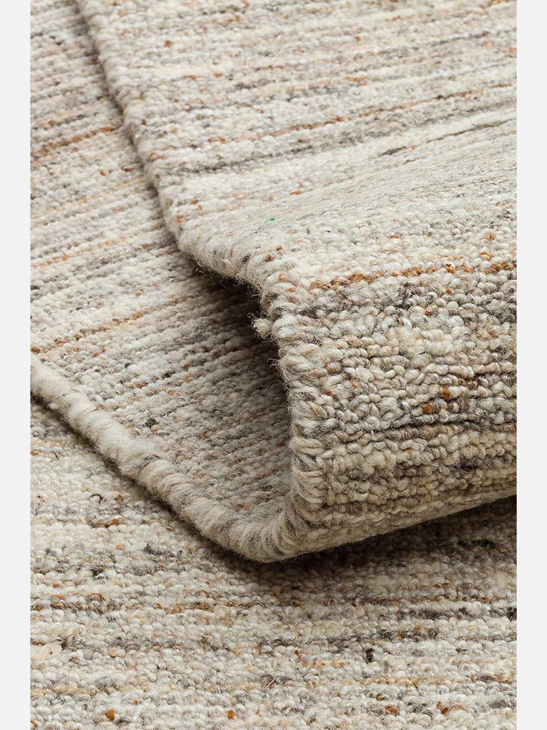 Helsinki Serisi %100 Naturel Yün ve Viskon El Dokuma Modern İskandinav Salon Oturma Odası Halı STONE - Carpetdocia