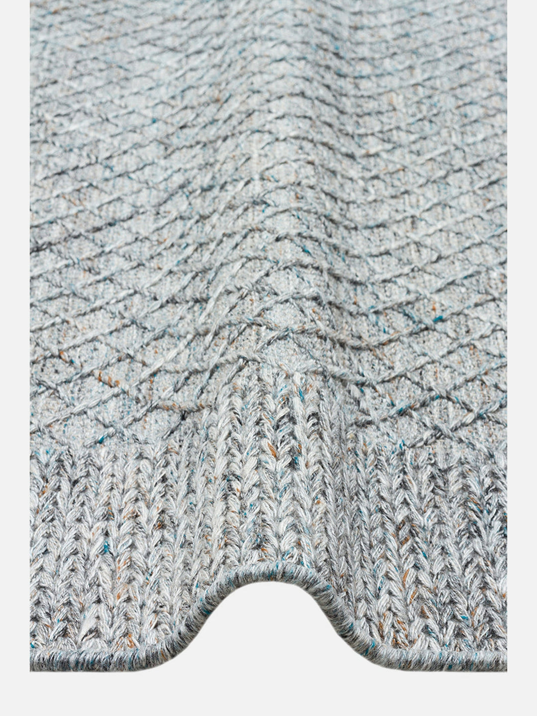 Herringbone Serisi El Dokuma Modern Etnik Salon Oturma Odası Yatak Odası Halı BLUE - Carpetdocia