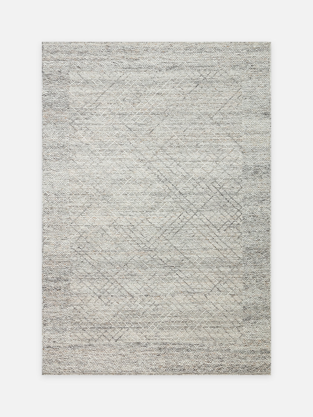 Herringbone Serisi El Dokuma Modern Etnik Salon Oturma Odası Yatak Odası Halı GREY - Carpetdocia - kusbakisi
