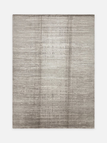El dokuma Hindistan Jaipur halı Gümüş Gri 170x240 cm kuşbakışı üstten görünüm