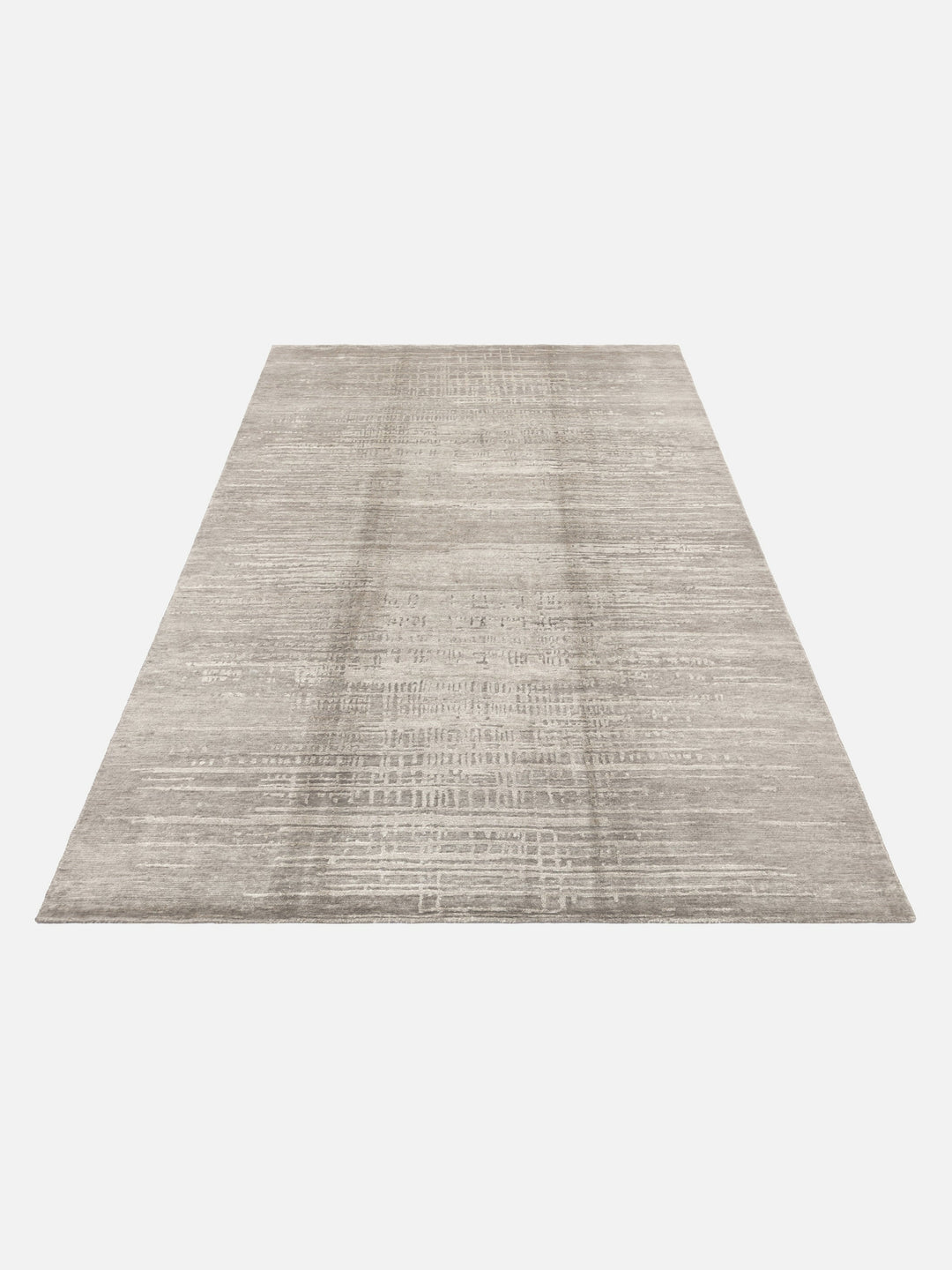 El dokuma Hindistan Jaipur halı Gümüş Gri 170x240 cm stüdyo çekimi perspektif