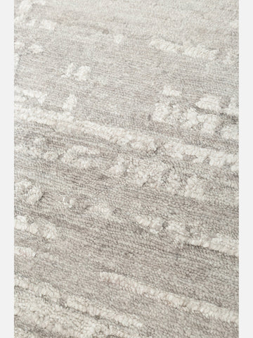 El dokuma Hindistan Jaipur halı Gümüş Gri 170x240 cm doku yakın çekim detay