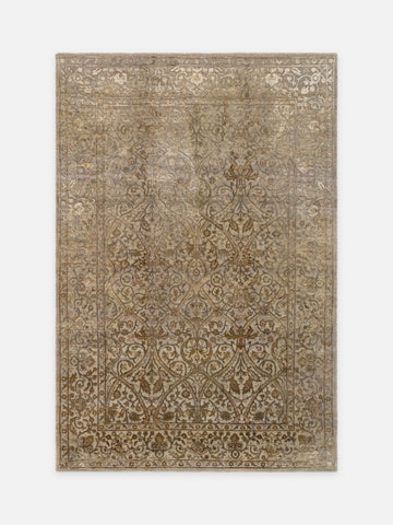 El dokuma Hindistan Jaipur halı Orta Gri 163x239 cm kuşbakışı üstten görünüm