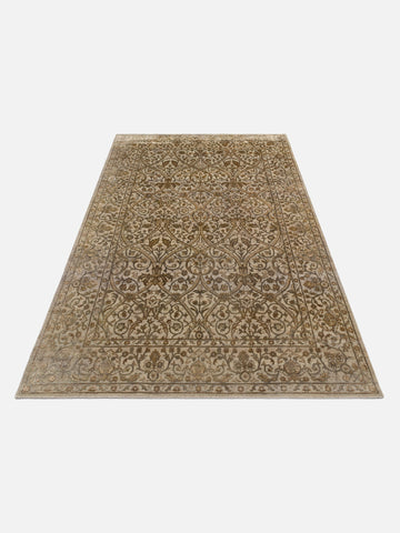 El dokuma Hindistan Jaipur halı Orta Gri 163x239 cm stüdyo çekimi perspektif