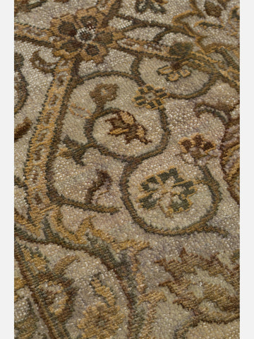 El dokuma Hindistan Jaipur halı Orta Gri 163x239 cm doku yakın çekim detay