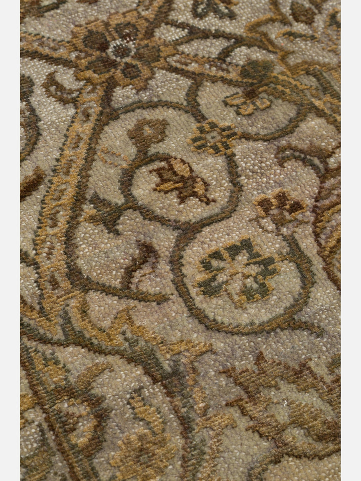 El dokuma Hindistan Jaipur halı Orta Gri 163x239 cm doku yakın çekim detay
