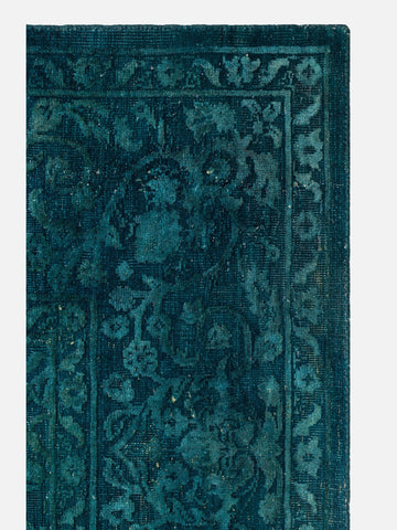 El dokuma Hindistan Jaipur halı Petrol Mavisi 197x297 cm doku yakın çekim detay