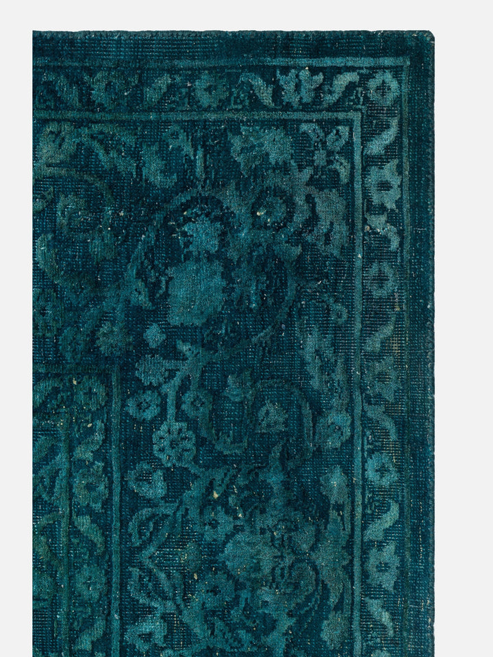 El dokuma Hindistan Jaipur halı Petrol Mavisi 197x297 cm doku yakın çekim detay
