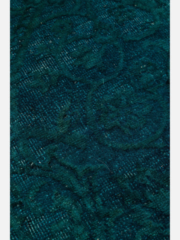 El dokuma Hindistan Jaipur halı Petrol Mavisi 197x297 cm doku yakın çekim detay