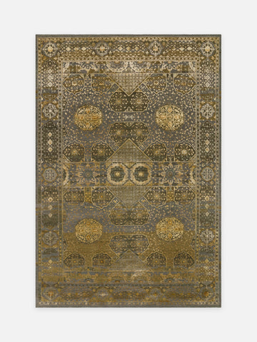 El dokuma Hindistan Jaipur halı Mineral Gri 198x295 cm kuşbakışı üstten görünüm