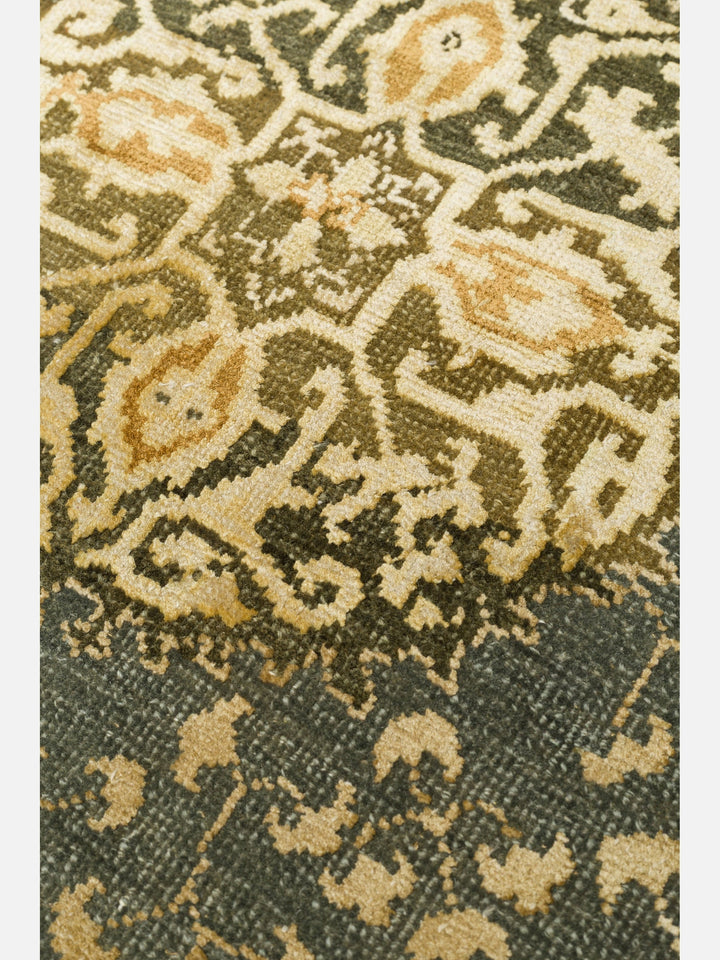 El dokuma Hindistan Jaipur halı Mineral Gri 198x295 cm doku yakın çekim detay
