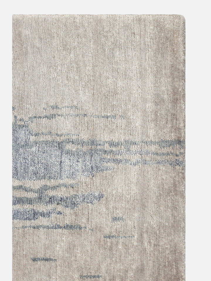 El dokuma Hindistan Jaipur halı Krem Gri 170x240 cm doku yakın çekim detay