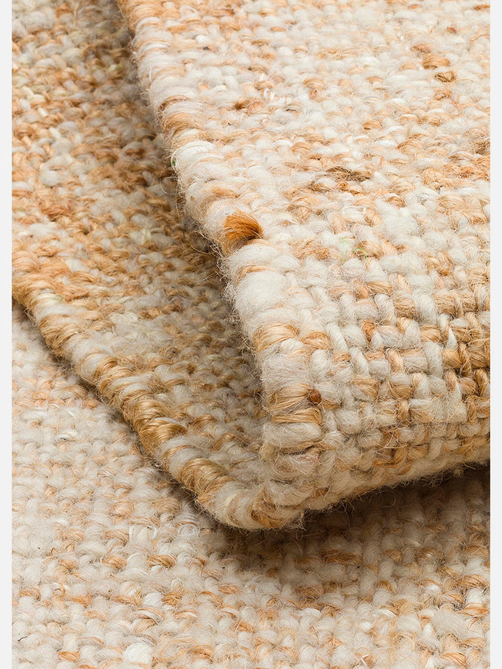 Hitit Serisi %100 Naturel Yün ve Jüt El Dokuma Geleneksel Salon Oturma Odası Yatak Odası Halı BEIGE - Carpetdocia