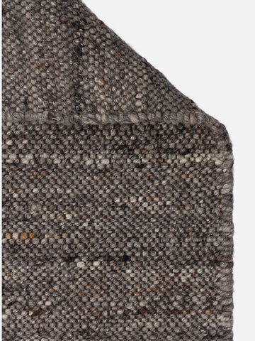 Jakarta Series Wool, Polyester and Cotton Blend Handwoven Rug ANTHRACITE