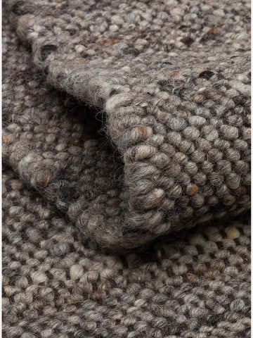 Jakarta Series Wool, Polyester and Cotton Blend Handwoven Rug ANTHRACITE