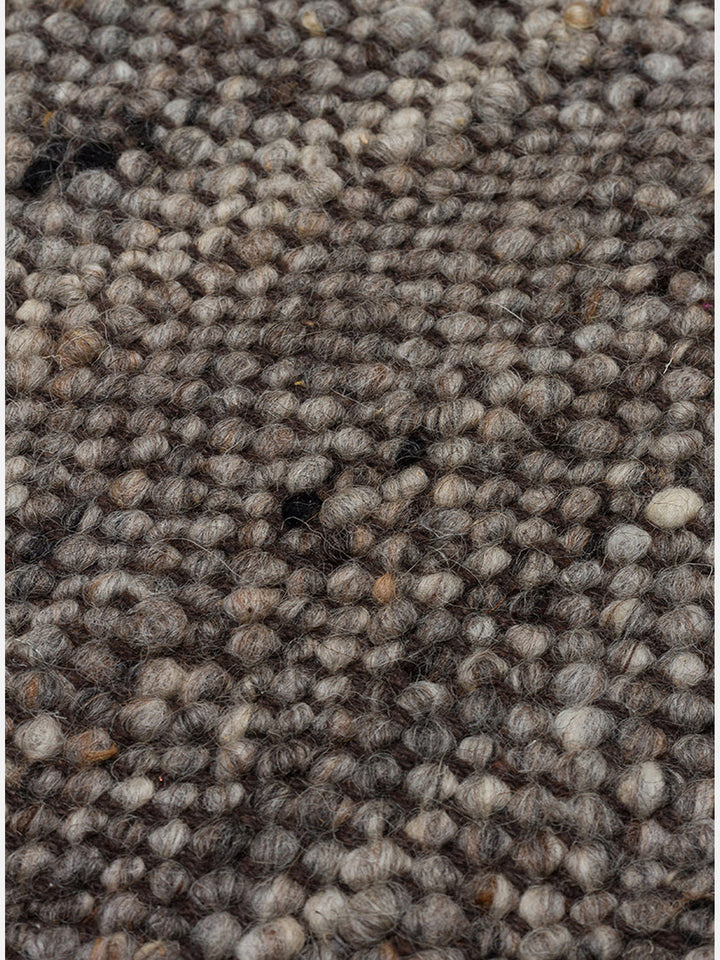 Jakarta Series Wool, Polyester and Cotton Blend Handwoven Rug ANTHRACITE