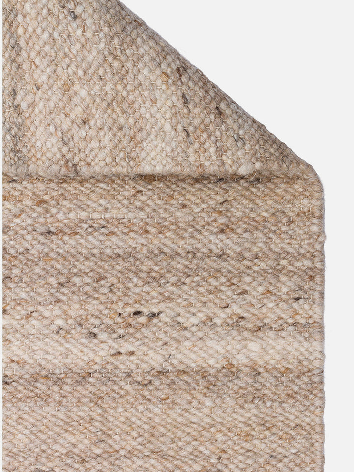 Jakarta Series Wool, Polyester and Cotton Blend Handwoven Rug BEIGE