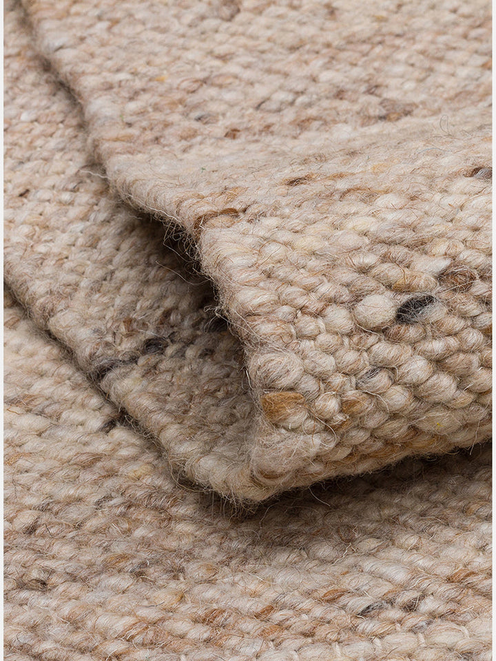 Jakarta Series Wool, Polyester and Cotton Blend Handwoven Rug BEIGE
