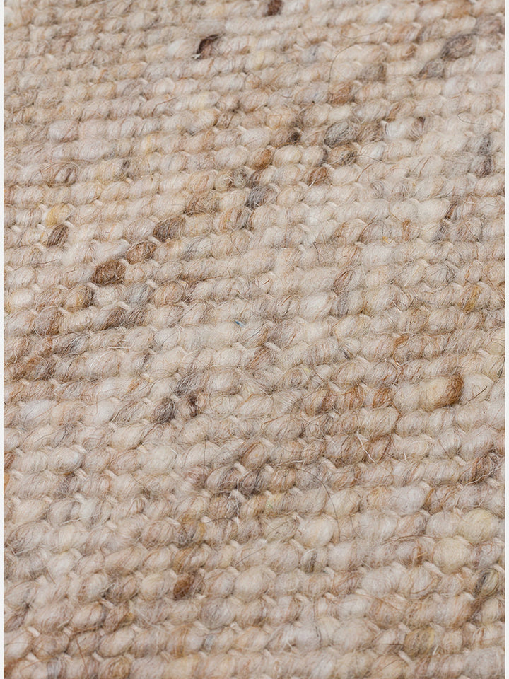 Jakarta Series Wool, Polyester and Cotton Blend Handwoven Rug BEIGE