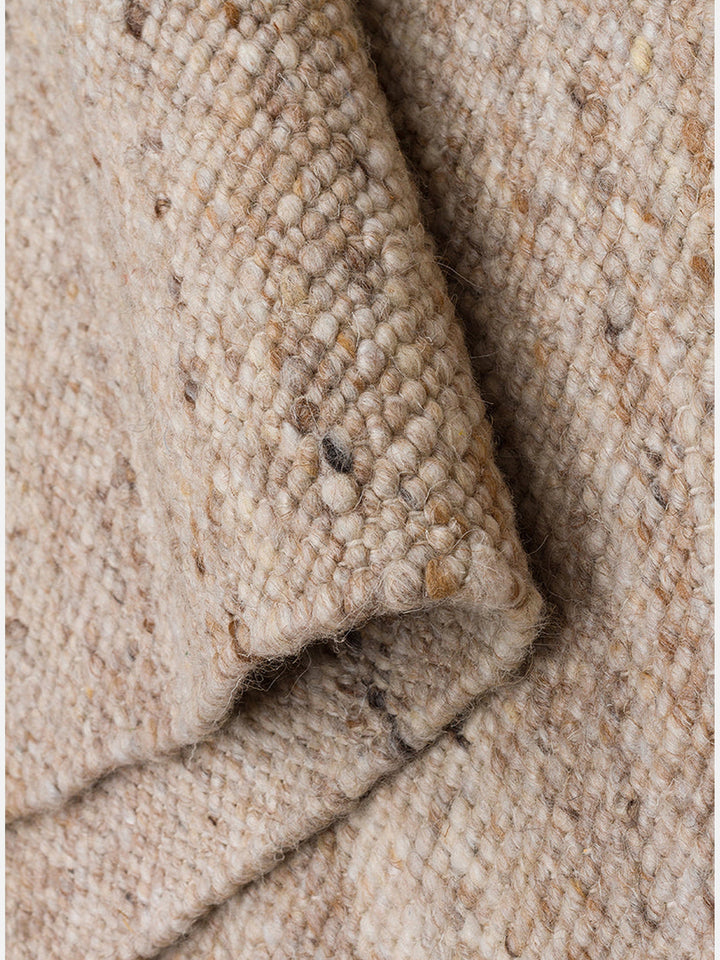 Jakarta Series Wool, Polyester and Cotton Blend Handwoven Rug BEIGE