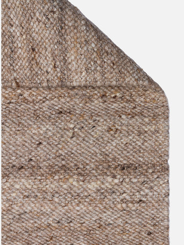 Jakarta Series Wool, Polyester and Cotton Blend Handwoven Rug DARK STONE