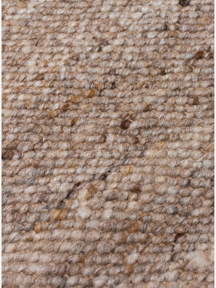 Jakarta Series Wool, Polyester and Cotton Blend Handwoven Rug DARK STONE